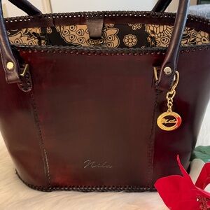 Nila Bag Limited Edition Mahogany Leather Tote/Shoulder Bag🔥🎄